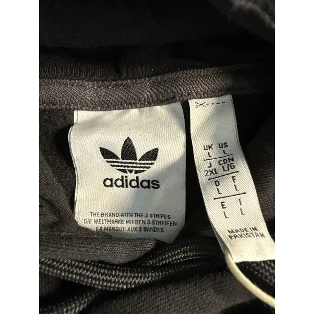 Adidas Originals Men's Trefoil Graphics Camo Infill Fleece Hoodie Black L